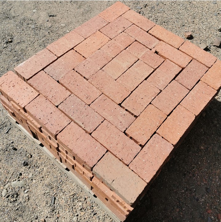 IronStone StraightEdge Variation Paver featuring deep red tones with a clean straight edge for a classic and professional outdoor finish.